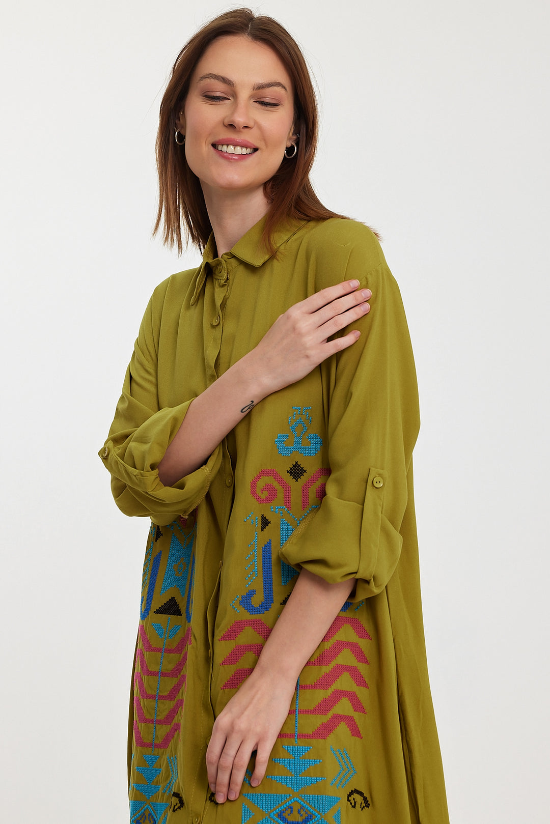 (4P.PACK) Tribal Essence Shirt Dress