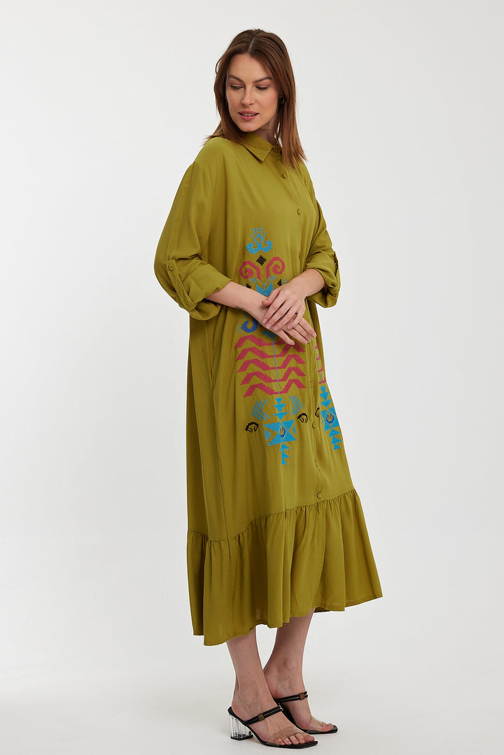 (4P.PACK) Tribal Essence Shirt Dress