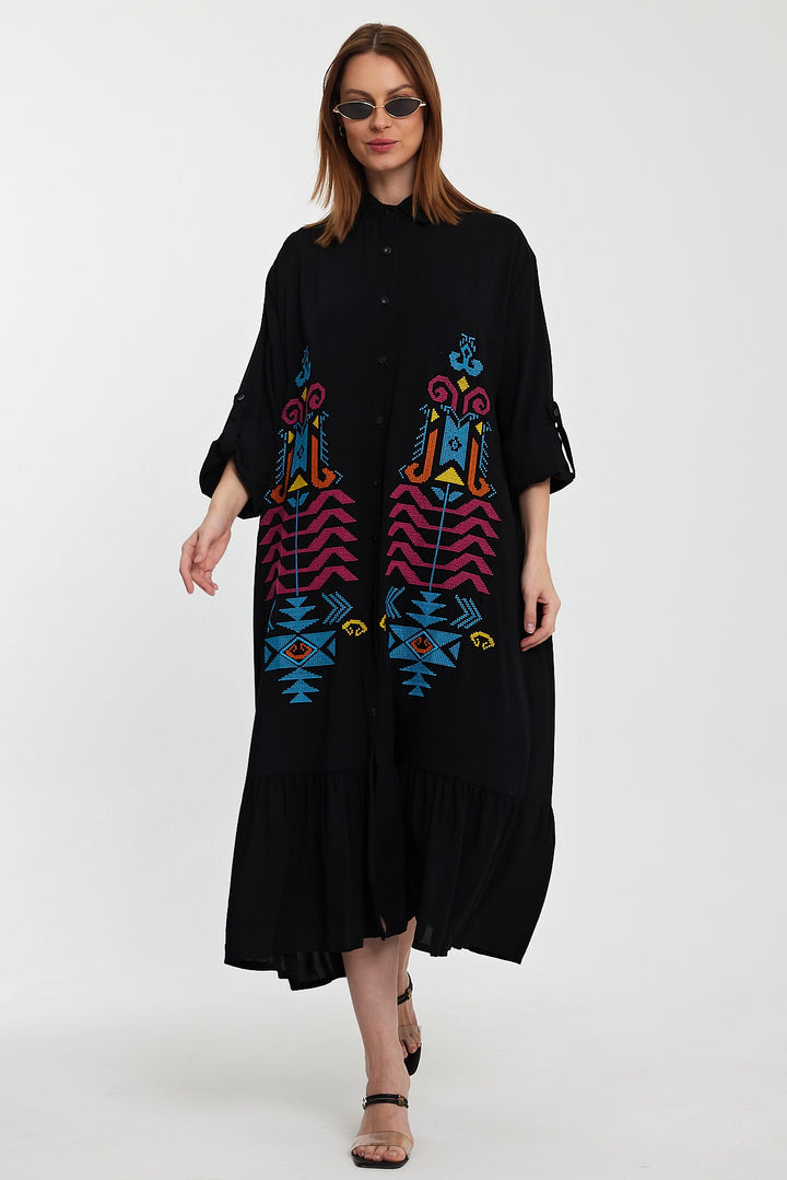 (4P.PACK) Tribal Essence Shirt Dress