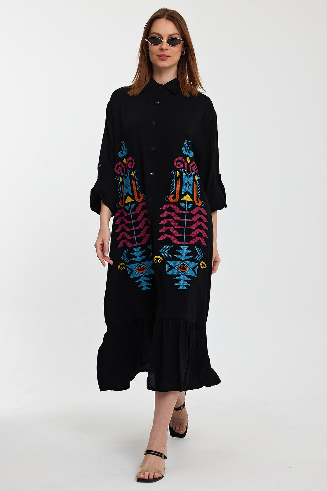 (4P.PACK) Tribal Essence Shirt Dress