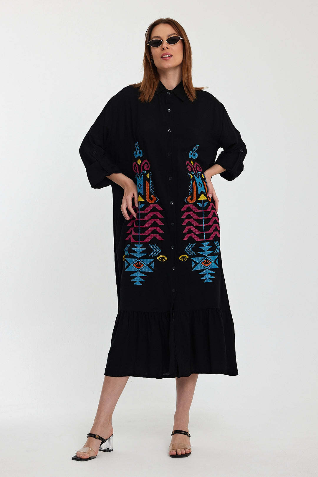 (4P.PACK) Tribal Essence Shirt Dress