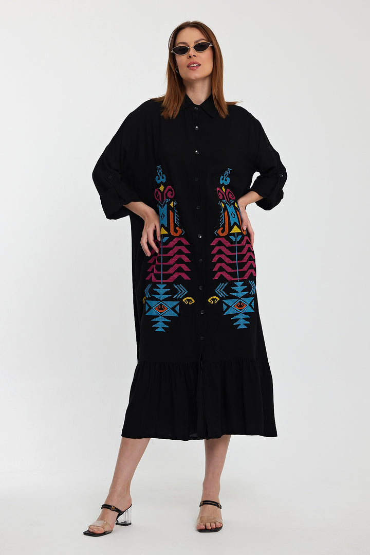 (4P.PACK) Tribal Essence Shirt Dress