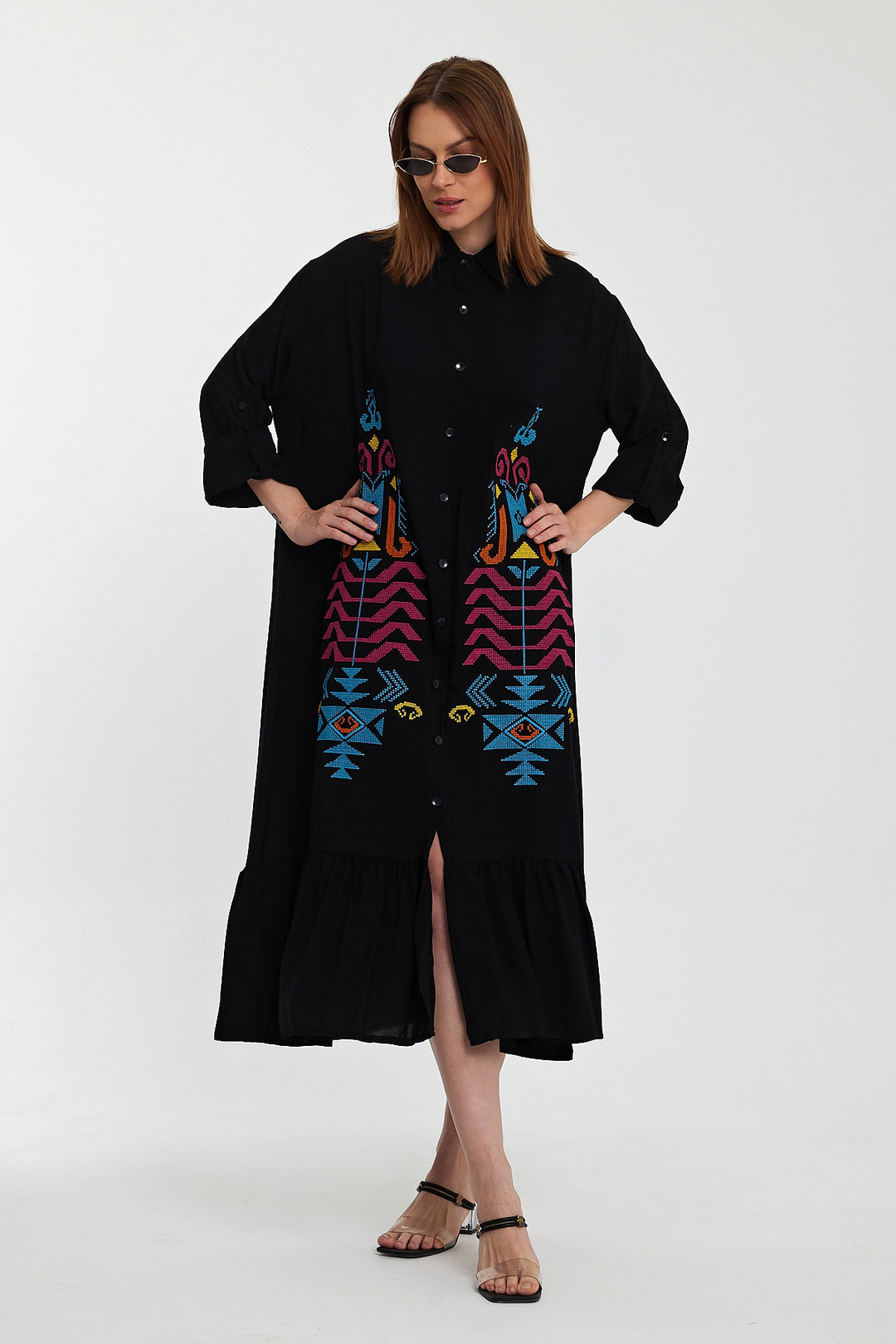 (4P.PACK) Tribal Essence Shirt Dress