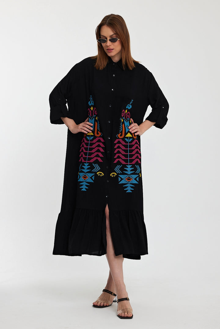 (4P.PACK) Tribal Essence Shirt Dress