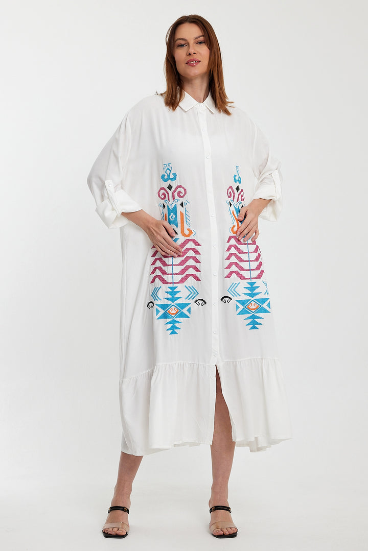 (4P.PACK) Tribal Essence Shirt Dress