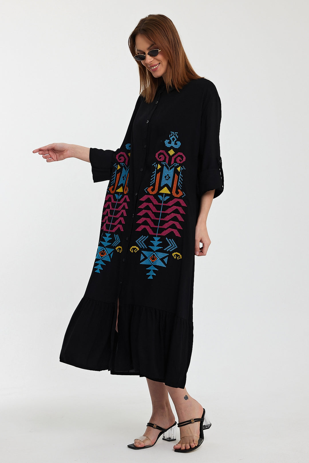 (4P.PACK) Tribal Essence Shirt Dress