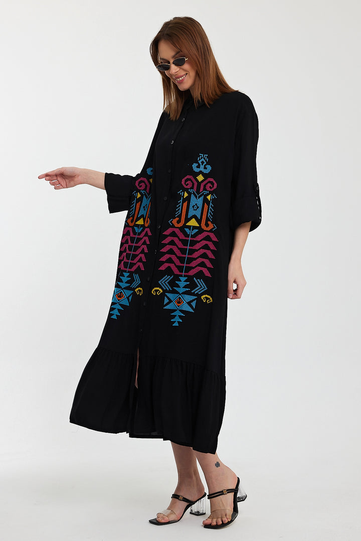 (4P.PACK) Tribal Essence Shirt Dress