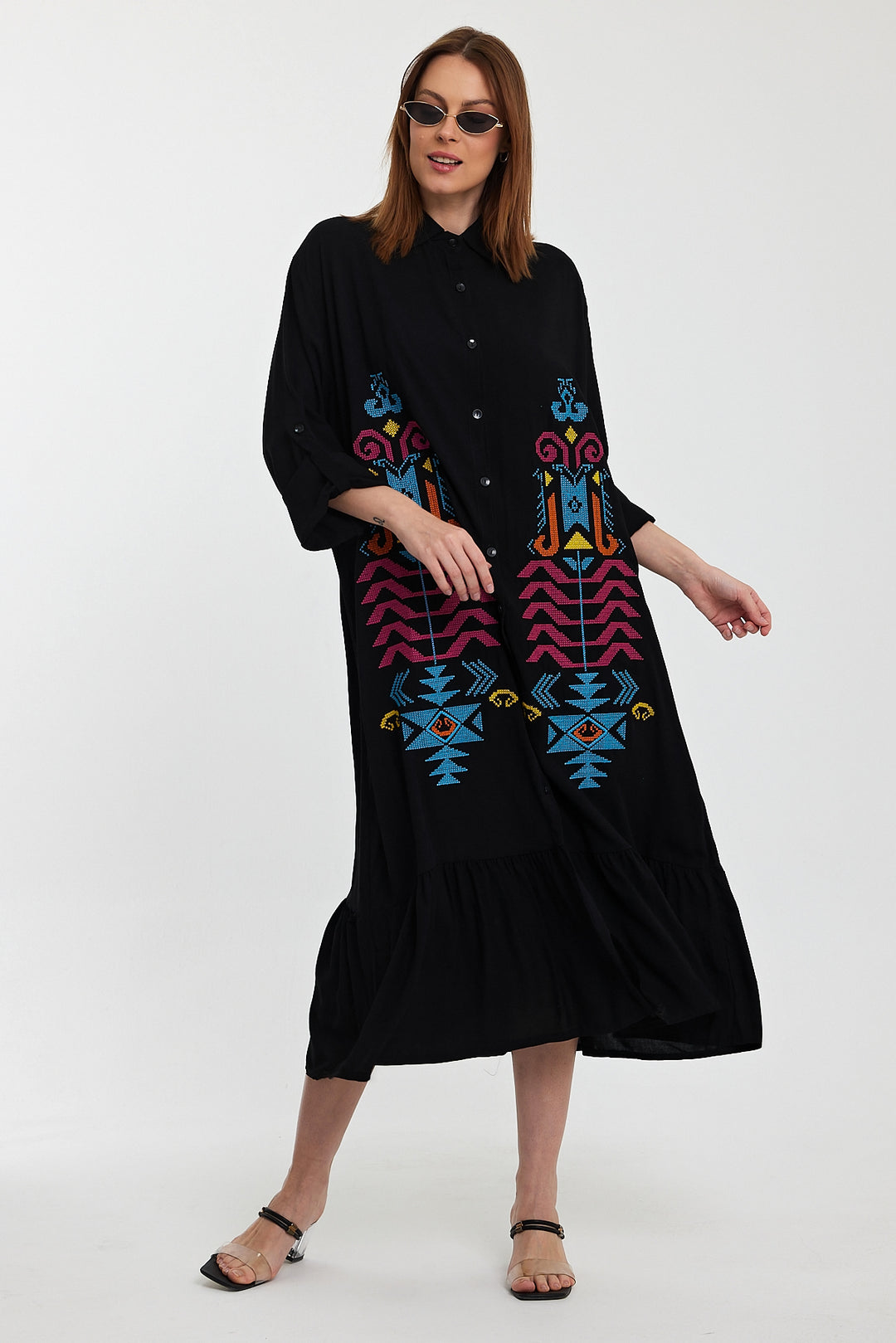 (4P.PACK) Tribal Essence Shirt Dress