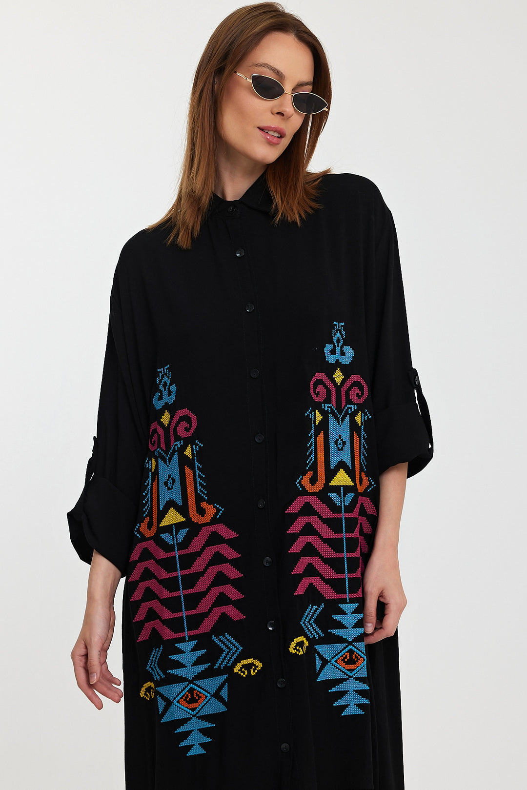 (4P.PACK) Tribal Essence Shirt Dress