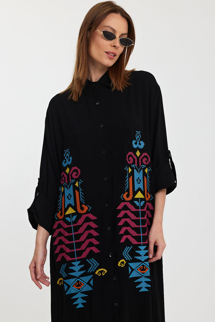 (4P.PACK) Tribal Essence Shirt Dress