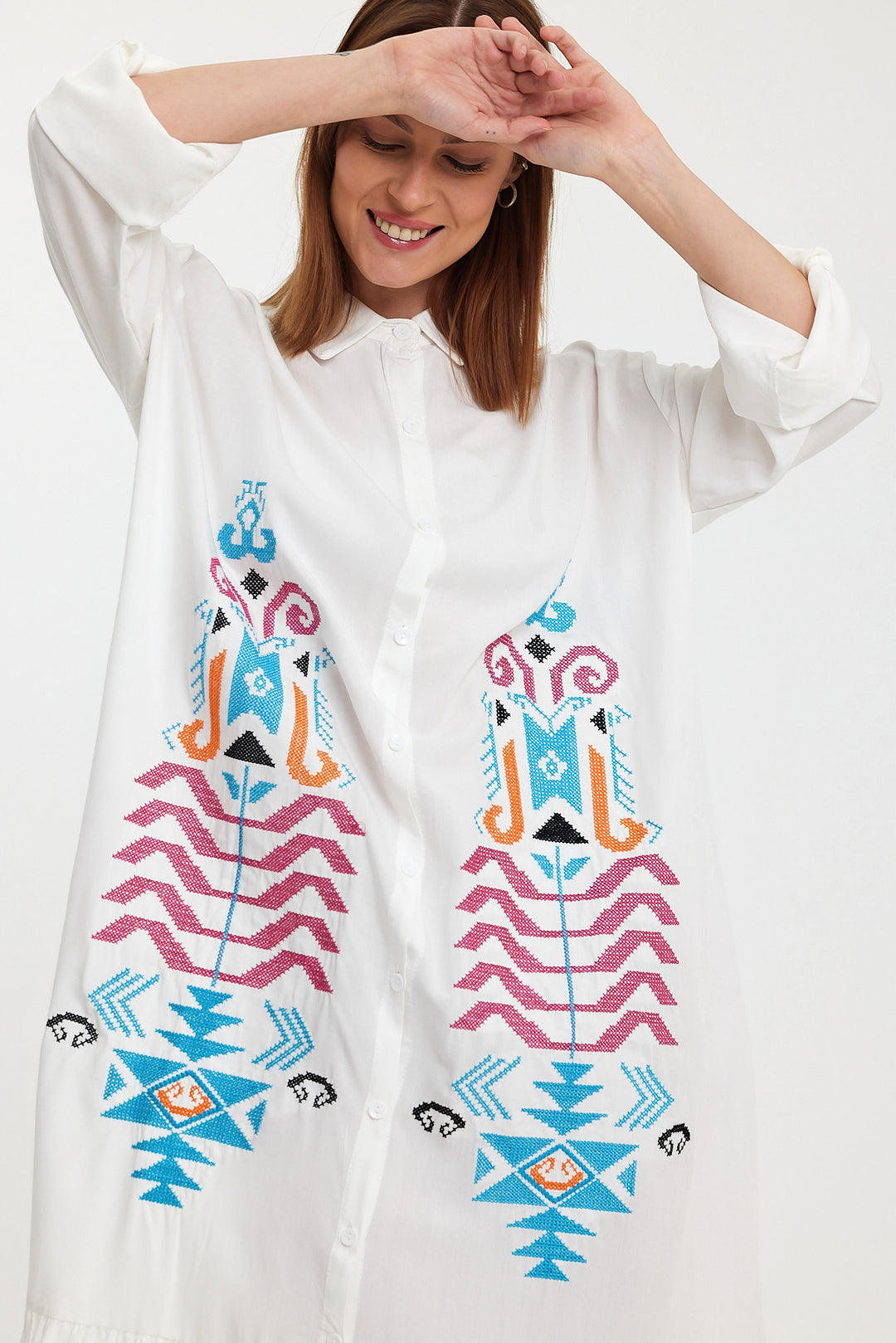 (4P.PACK) Tribal Essence Shirt Dress