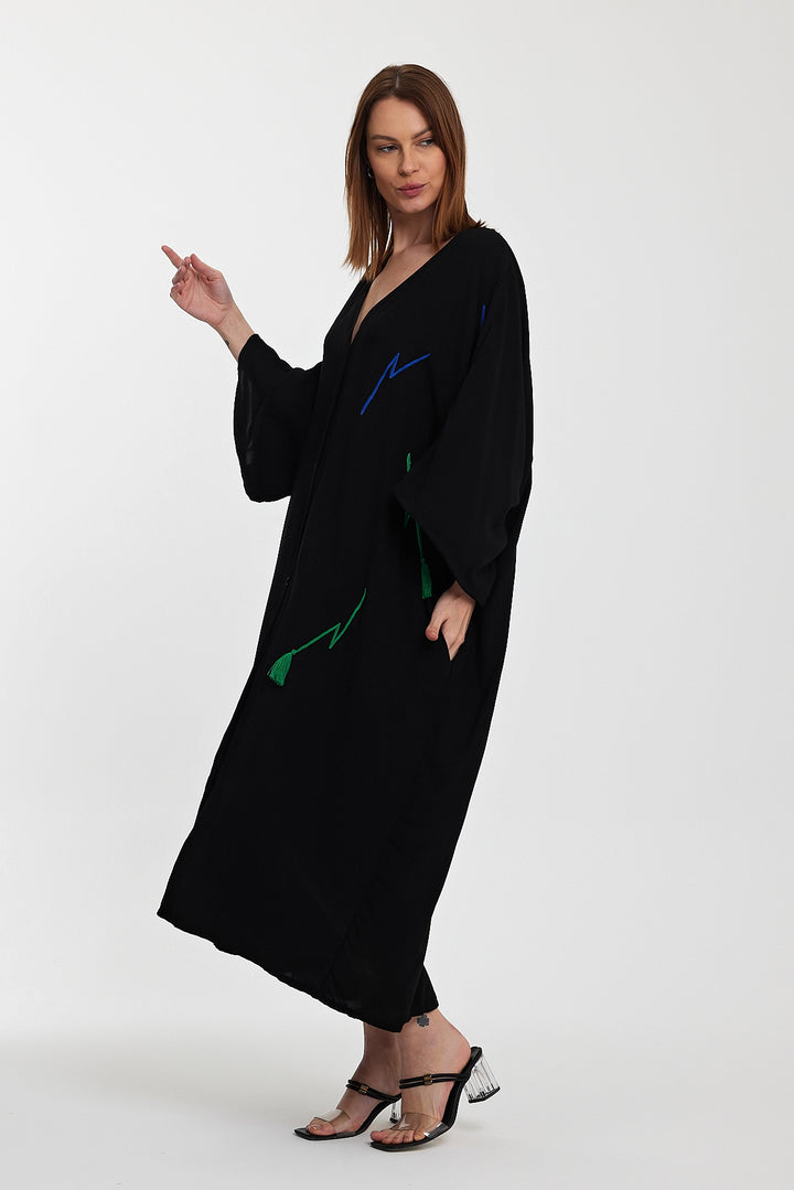 (4P.PACK) Lightning Flow Oversized Shirt Kaftan