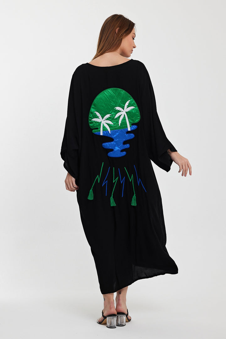 (4P.PACK) Lightning Flow Oversized Shirt Kaftan