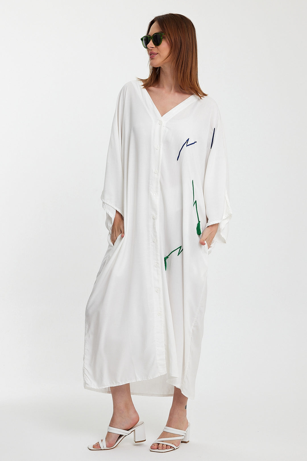 (4P.PACK) Lightning Flow Oversized Shirt Kaftan