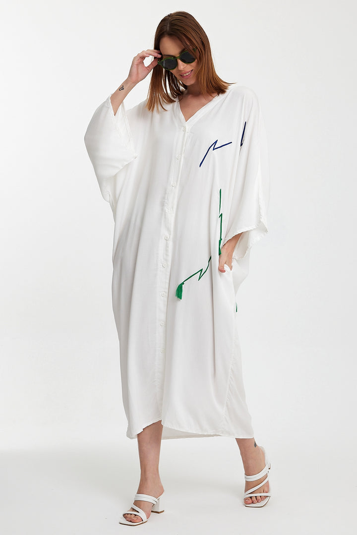 (4P.PACK) Lightning Flow Oversized Shirt Kaftan