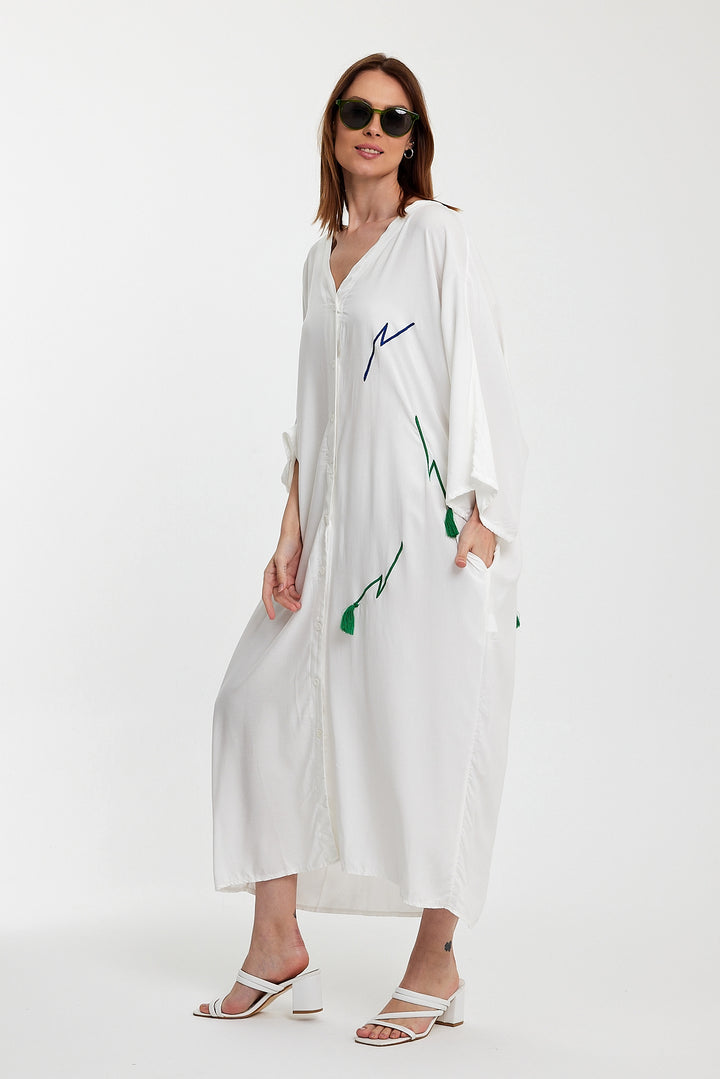 (4P.PACK) Lightning Flow Oversized Shirt Kaftan