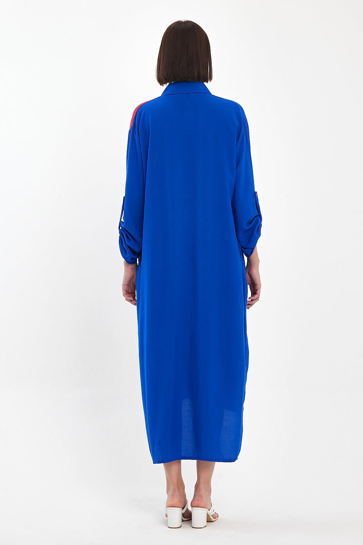 (4P.PACK) Tribal Muse Contrast Shirt Dress