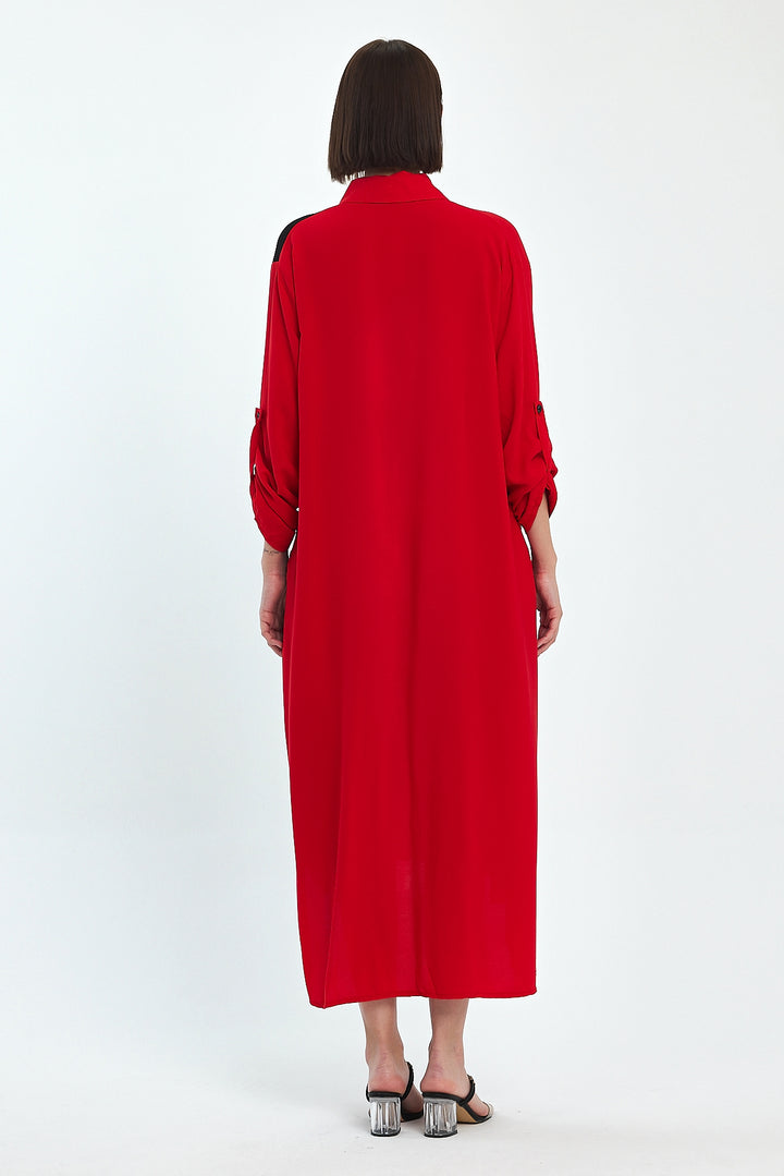 (4P.PACK) Tribal Muse Contrast Shirt Dress