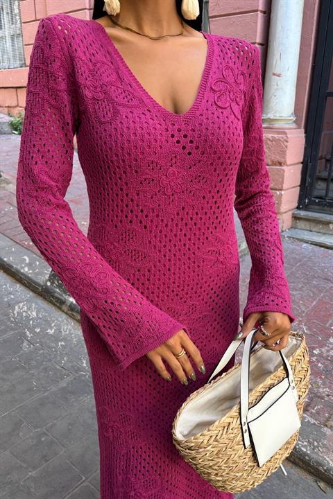 cicek-detayli-ajurlu-triko-elbise-2857-d1c05d